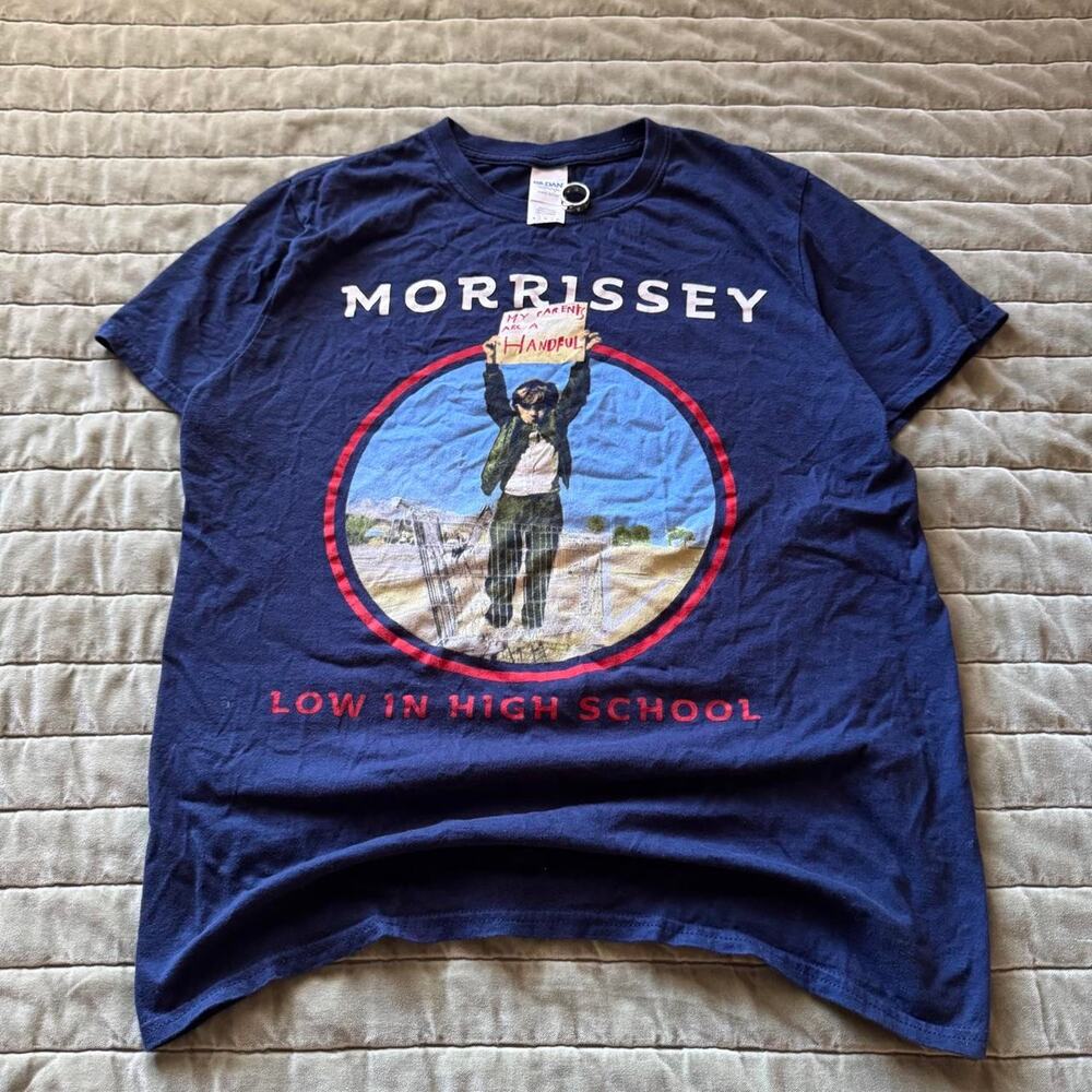 Morrissey Low In High School Album Graphic Tee Navy M 2017